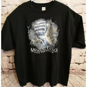 Men's Size XL Jesus Christian Religious Faith Amazing Grace T-shirt Tee